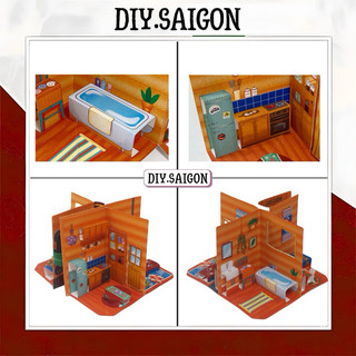 [Pop-up book] - Mô Hình Cuốn Sách Orange House