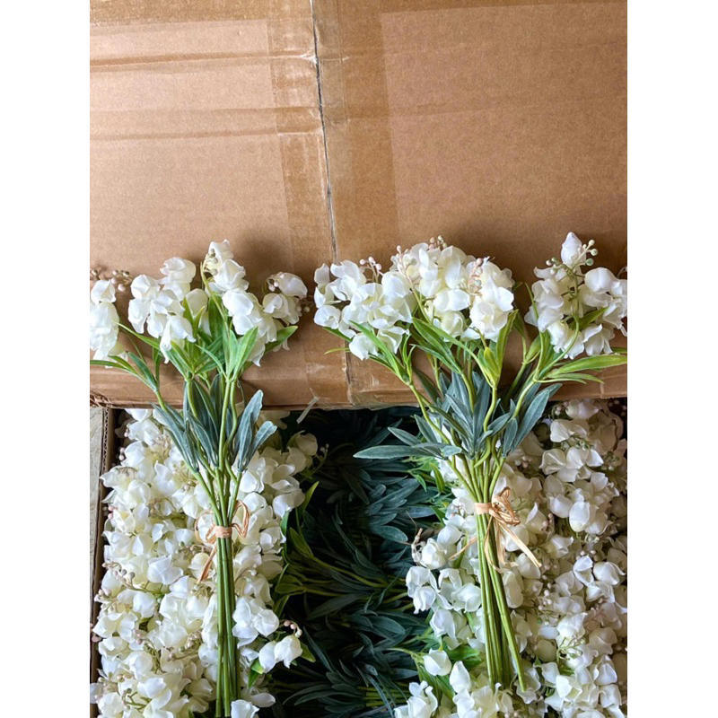 hoa linh lan - lan chuông dùng cắm bình bông, bó hoa cô dâu- hoa giả