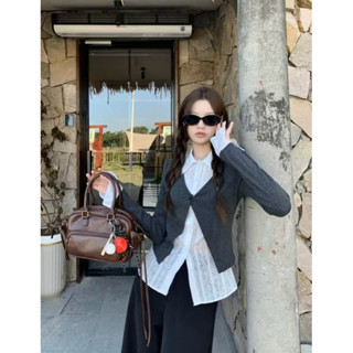 [CHAN BIGSIZE 55-85kg] Áo sơ mi phối vãi len mềm mịn phong cách Hàn Quốc bigsize