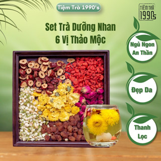 Set Trà Thảo Mộc Dưỡng Nhan Tiệm Trà 1990s Đẹp Da, An Thần Detox Thanh Lọc Cơ Thể