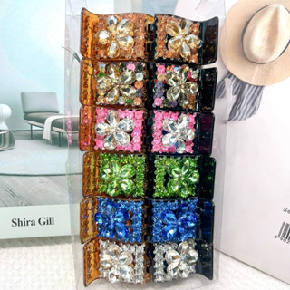  Kẹp Tóc Càng Cua Đính Đá Pha Lê 5 Răng Hình Bông Hoa - Chắc Chắn Cao Cấp - Phụ Kiện Tóc Dự Tiệc Sinh Nhật Cho Nữ Bé Gái 