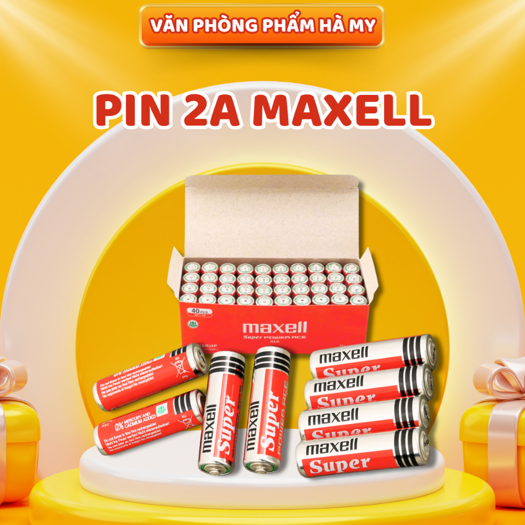 Combo 12 Viên Pin 2A/3A 1.5v Maxell R6P(AR)4P Super Power ACE Chính hãng