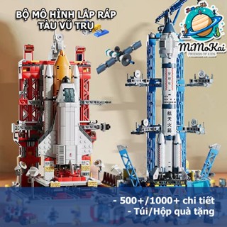 [Túi/Hộp 500+, 1000+ Chi tiết] Bộ Lắp Ráp Xếp Hình Tàu Vũ Trụ Tên Lửa không gian