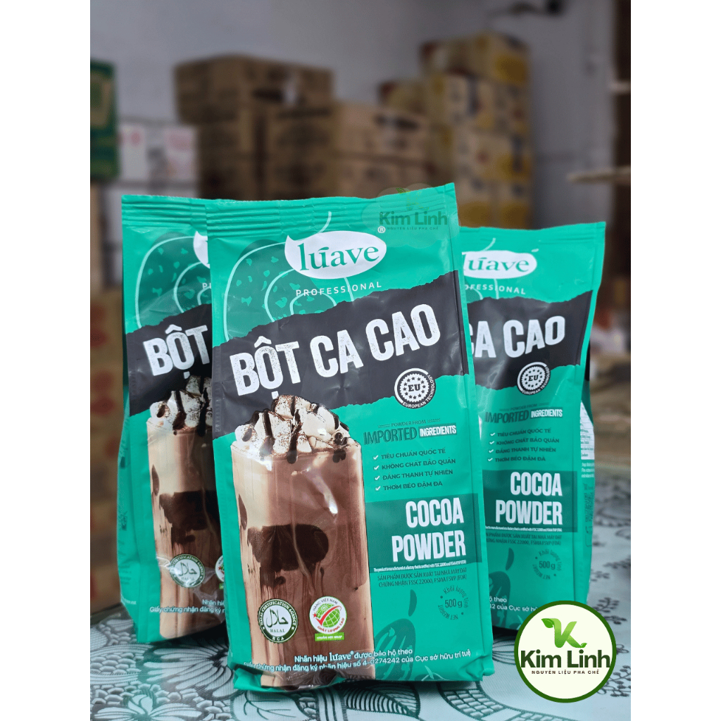 Bột Cacao LUAVE Ca cao LUAVE 500g (Bột Cacao hương vị đắng béo tự nhiên