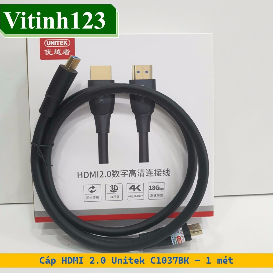Cáp HDMI 2.0 Unitek C1041BK , Unitek C1040BK, Unitek C1037BK