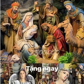  Bộ 13 Tượng giáng sinh mini  26cm - Mang Lại Vẻ Đẹp Ấm Áp Cho Mùa Giáng Sinh 