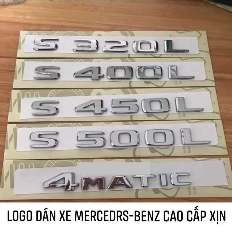 LOGO CHỮ S320L, S400L, S450L, S500L, S600L XIN CAO CẤP GIÁ RẺ