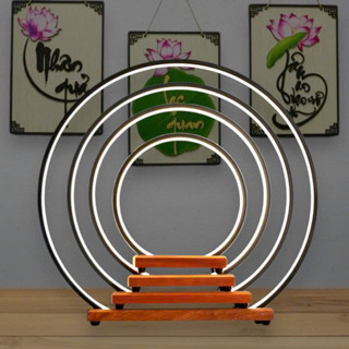 Vòng tròn đèn led trang trí tiểu cảnh,tôn dáng tượng cây cảnh trang trí tượng phật, mèo thần tài ...