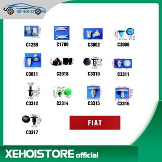 Gói 5 cái đinh tán, chốt nhựa cao cấp dùng cho xe Peugeot/Citroen/Fiat/Renault/Opel/Volvo