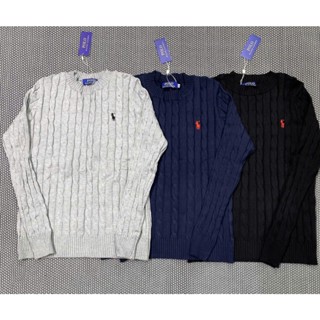 Áo Len Cổ Tròn Thêu Logo Ngực, Áo Len Thêu Dệt Dày Dặn, Áo len Nam Nữ Họa Tiết Vintage