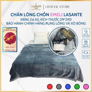 Chăn Lông Tuyết Chồn Cao Cấp Emeli 2mx2m3 Chính Hãng Lasante Siêu Nhẹ 3.6 Kg Mềm Mịn, Ấm Áp Mùa Đông