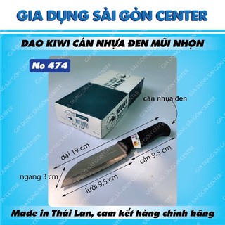  Dao thái Kiwi nhỏ mã 474 và 475 đầu nhọn cán đen-Phúc Hưng Phát-Hàng Thái Lan chính hãng.Dài 19-22cm 