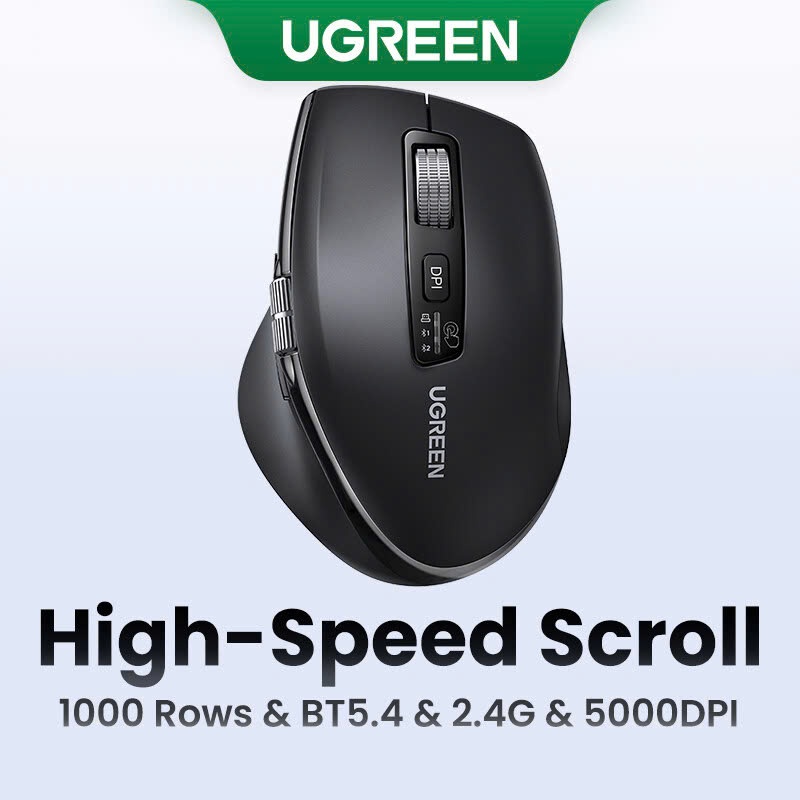 Chuột không dây Ugreen 45792 M751, Bluetooth 5.4 & Wirelless 2.4GHz 5000DPI 5 cấp độ KEM 2 PIN | BigBuy360 - bigbuy360.vn