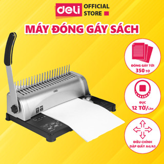Máy Đóng Gáy Xoắn Lò Xo DELI E3871 Tiện Dụng Cho Tài Liệu, Sách, Lịch Thiêt Kế Chắc Chắn Siêu Bền