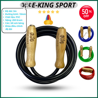 Dây Nhảy Thể Lực E-King Sport Dây Nhảy Nặng 450GR PVC 10mm Dây Boxing Muay Hỗ Trợ Nâng Cao Sức Bền Cơ Thể Dẻo Dai