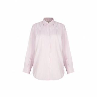 RUBIES Striped Shirt - Áo Sơ Mi Nữ Vải Kate Silk Dáng Rộng Oversize Tay Dài Cổ Đức