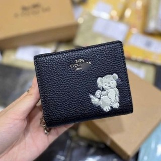 (HÀNG SẴN) Ví COACH GẬP SNAP (ĐEN)