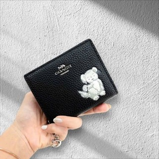 (HÀNG SẴN) Ví COACH GẬP SNAP (ĐEN)