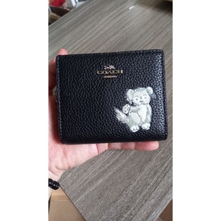 (HÀNG SẴN) Ví COACH GẬP SNAP (ĐEN)