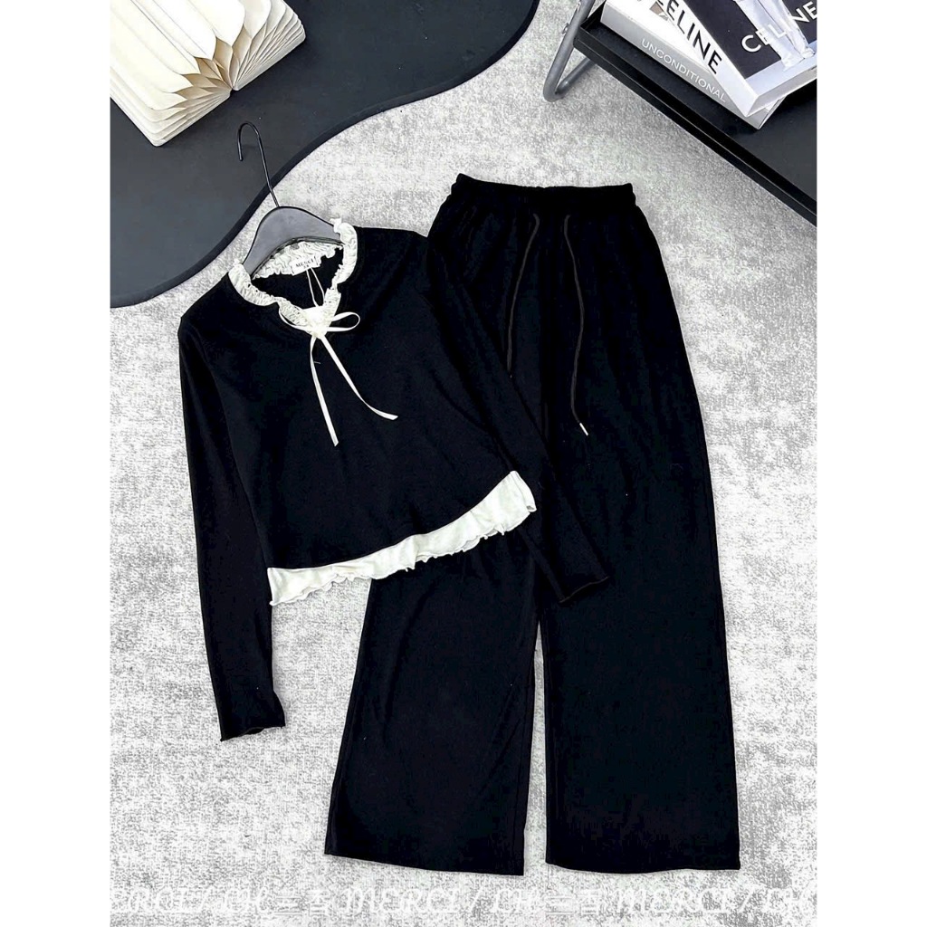 Set Bộ Nữ Dài , Set Bộ Đồ Nữ Chất Len Tăm Dày Dặn, Mã J1