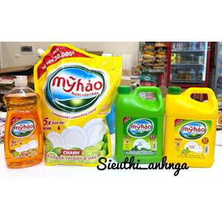 Nước Rửa Chén Mỹ Hảo Hương Chanh/Trà Xanh can 1,5kg/3,6Kg