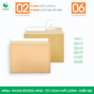 MPB - Combo 20 phong bì giấy đóng hàng - Tùy chọn chất liệu - Nhiều size - Bìa gói hàng, bì thư cứng