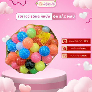Túi 100 bóng nhựa mini loại dày đa sắc màu cho bé đồ chơi giải trí cho bé vui chơi an toàn