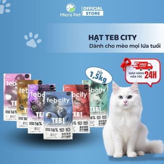 Hạt TEB City 41% Protein Hạt Không Độn Ngũ Cốc Bổ Sung Dinh Dưỡng Cho Mèo, Tiện Lợi Sử Dụng