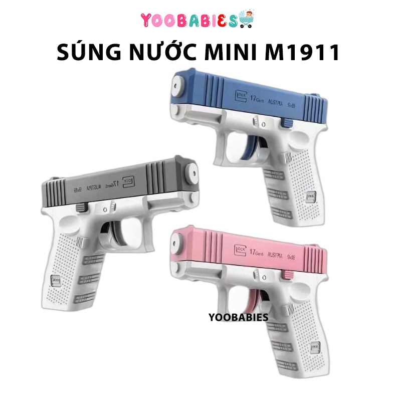 Đồ chơi mùa hè phun nước mini M1911 cơ tay - đồ chơi nước dành cho bé vận động ngoài trời