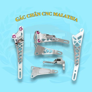  Gác chân MALAY CNC cho SIRIUS  EX135 150  WINNER  SATRIA kèm ốc Salaya long đền đỏ 