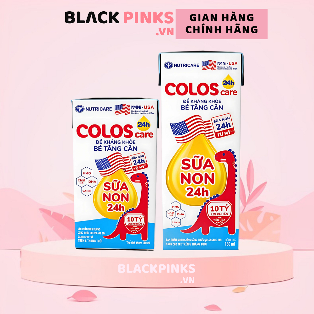 [Thùng 48 hộp] Sữa bột pha sẵn Coloscare 24H+ bổ sung sữa non cho bé từ 6 tháng tuổi 110ml/180ml