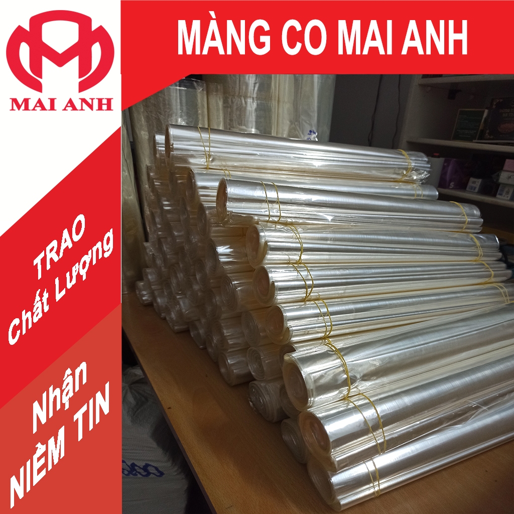 Màng co nhiệt pvc khổ rộng 40cm đến 80cm dạng ống cuộn dài loại 1