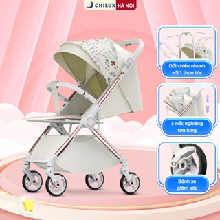 Xe đẩy 2 chiều Chilux K5 - Thiết kế giỏ nằm rộng rãi, bánh xe giảm xóc