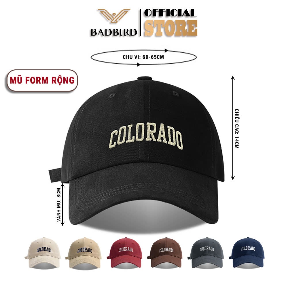 Mũ Lưỡi Trai FORM RỘNG Colorado Thương hiệu BADBIRD - Tự hào thương hiệu Việt Nam