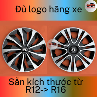 1 chiếc Ốp (chụp) mâm lazang 12, 13, 14, 15 inch có logo hãng xe  ô tô - Hoa mai 16haiphong
