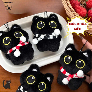  Móc khoá gấu bông Mèo hiệp sĩ Cute Móc Chìa Khóa Con Mèo Dễ thương Gấu bông móc khóa Mèo LIKE-MK08 