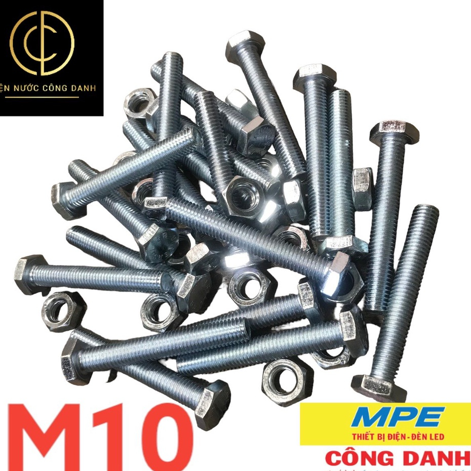 BULON sắt si M10 (10li) đủ kích cỡ ( bịch 20 con + tán)