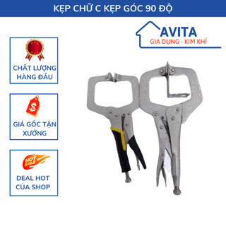 Kẹp chữ C kẹp góc 90 độ, kìm kẹp, vam kẹp đá, gỗ
