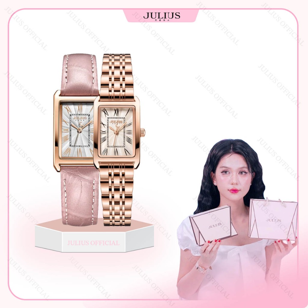 Đồng hồ nữ Julius JA-1338 dây da, đồng hồ dây thép | Julius Official