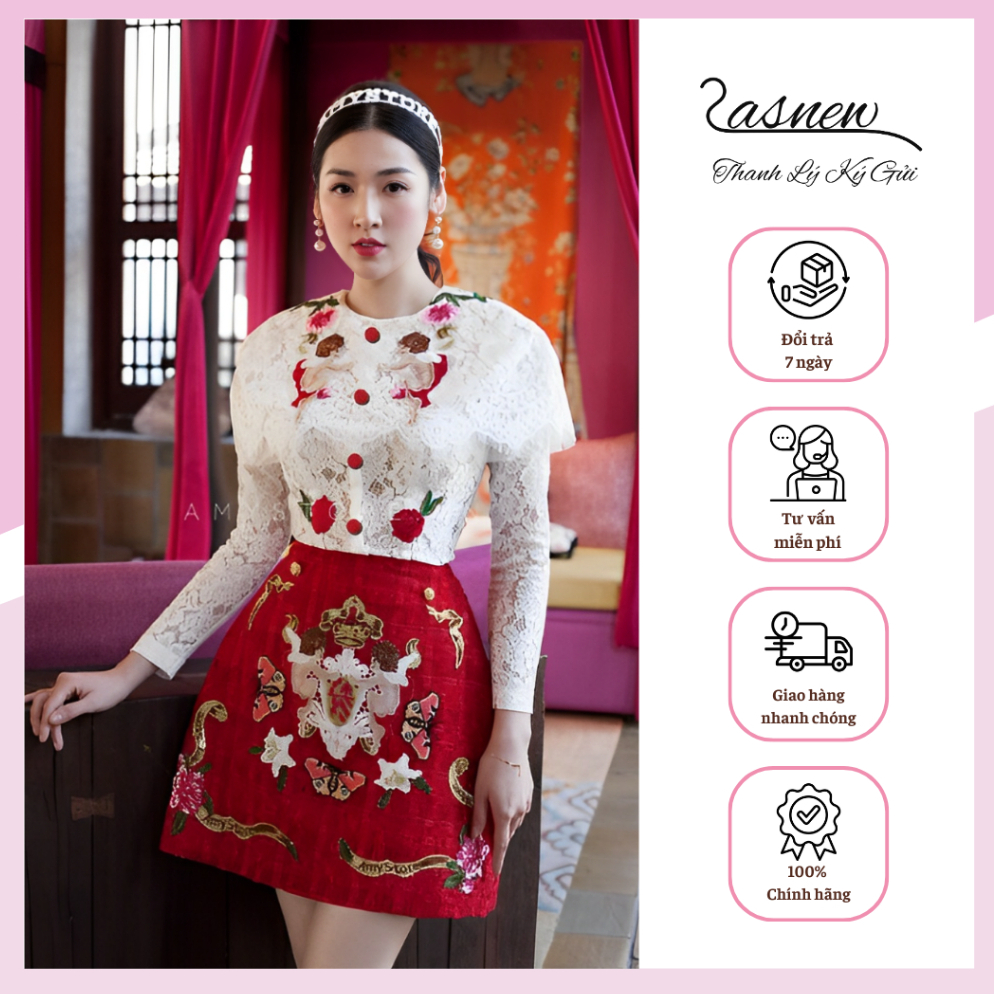 [THANH LÝ] ĐẦM REN THÊU HOA KẾT HỢP HOẠ TIẾT NỔI BẬT AMY STORE  – ĐẦM DỰ TIỆC, ĐI CHƠI, EVENT QUYẾN 