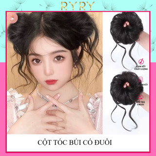  Búi Tóc Giả Tròn Búi Củ Tỏi Xoăn Lơi Dài Dễ Sử Dụng Tạo Nhiều Kiểu 
