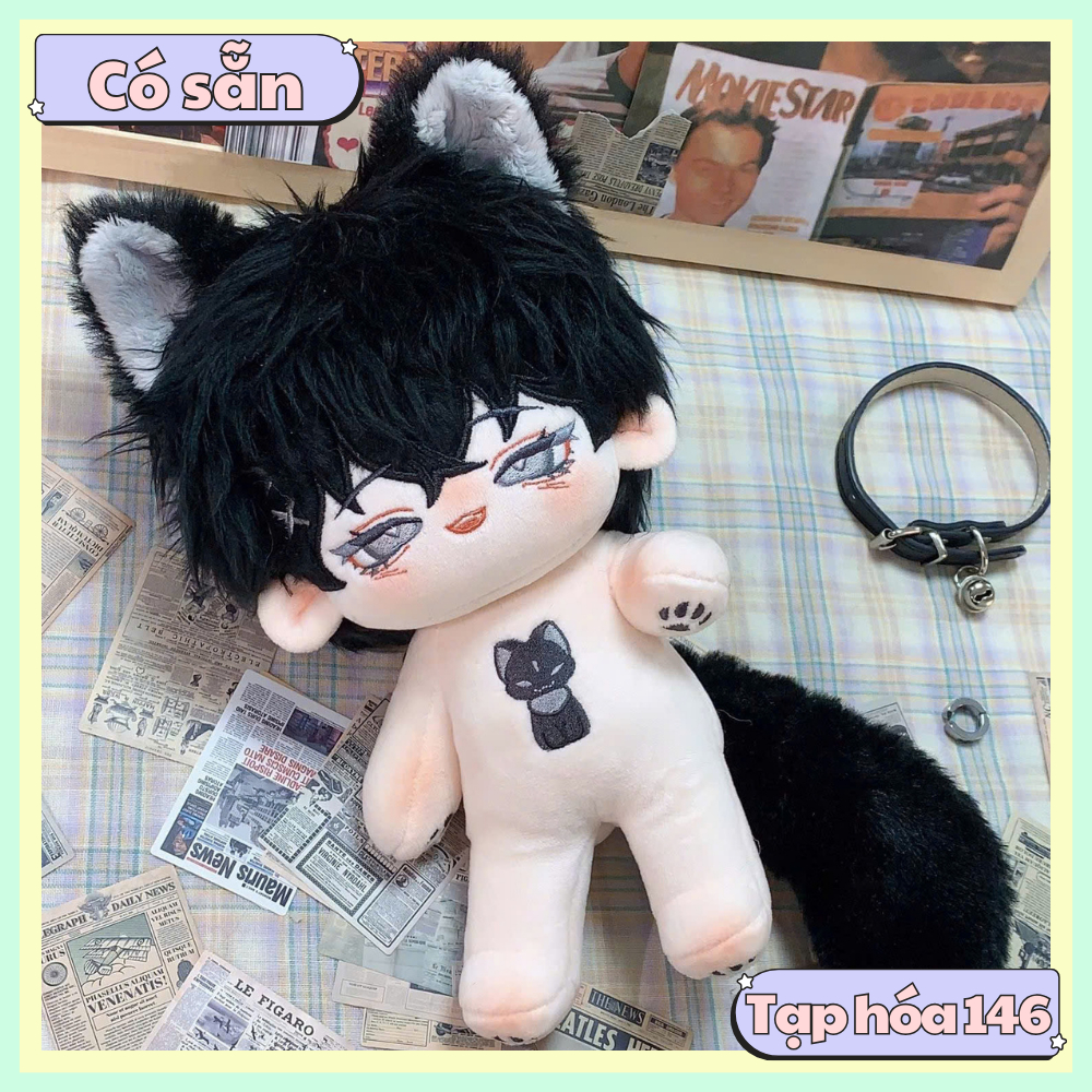 [Hàng sẵn] Doll không thuộc tính 10cm 20cm 30cm có tai và đuôi - Búp bê không thuộc tính tóc tơ 10cm