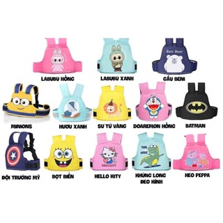 Đai đi xe máy an toàn cho bé từ 1-10 tuổi dày dặn họa tiết đáng yêu