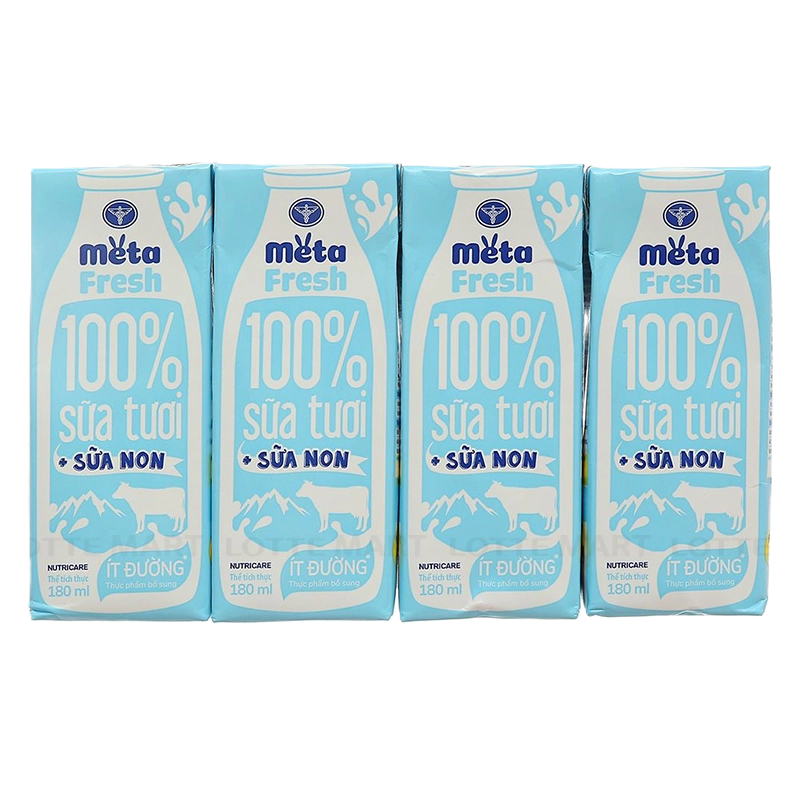[Combo 3 lốc] Sữa tươi Meta Fresh Nutricare 180ml