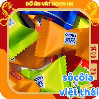500g Kẹo socola nâu nhân sữa trắng Việt Thái đồ ăn vặt ngon hấp dẫn cao cấp chất lượng