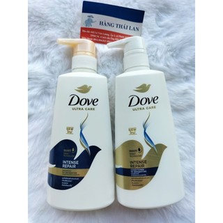 Dầu gội Dove phục hồi hư tổn 410ml Thái Lan Nutritive Solutions Intense Repair dành cho tóc khô xơ, thô ráp, mất độ sang