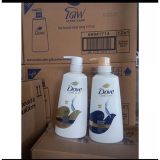 Dầu gội Dove phục hồi hư tổn 410ml Thái Lan Nutritive Solutions Intense Repair dành cho tóc khô xơ, thô ráp, mất độ sang