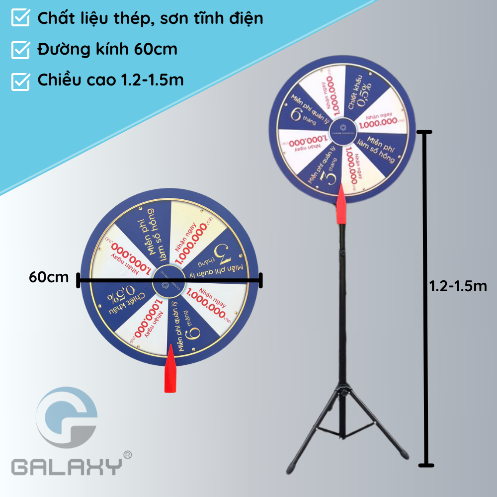 Vòng quay trúng thưởng, vòng quay may mắn sz to