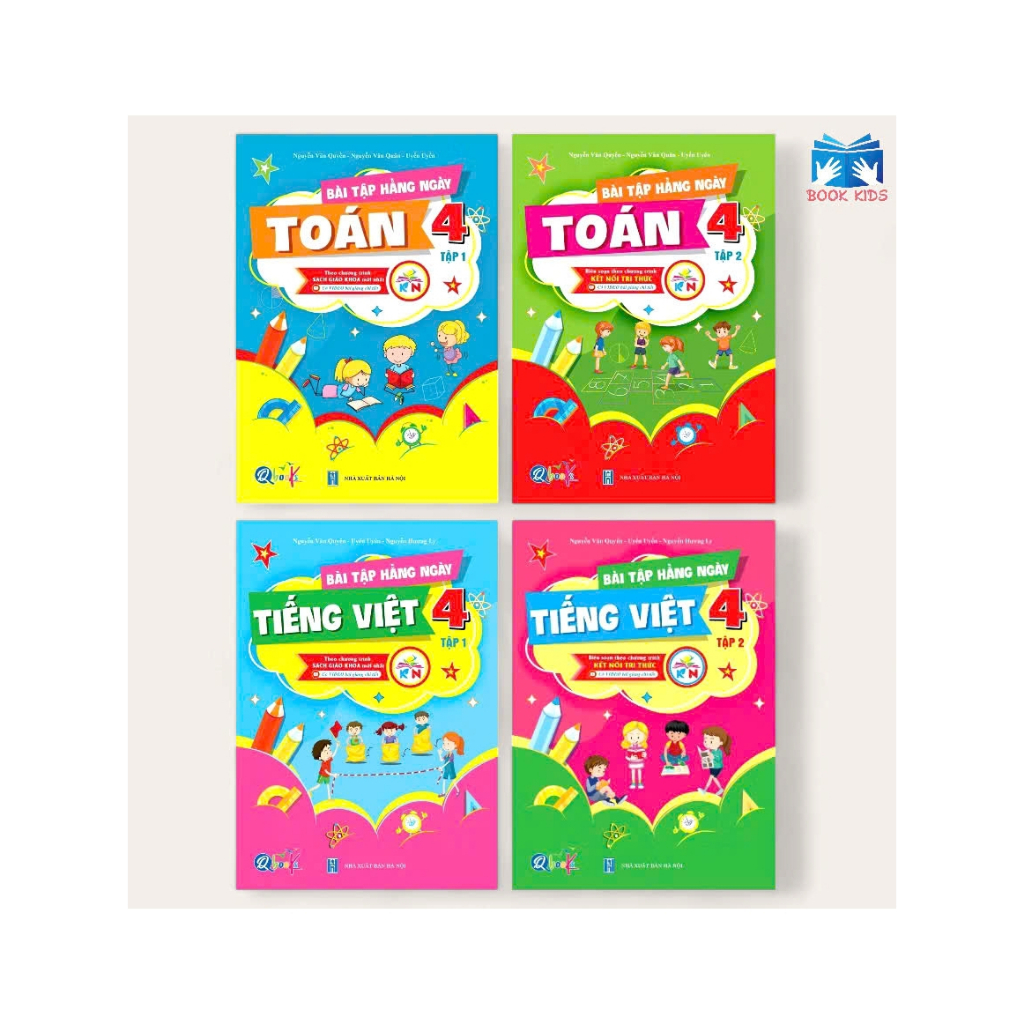 Sách [Lớp 4] Bài Tập Hàng Ngày Toán+TV-Kết Nối Tri Thức-QBOOKS-NXB Hà Nội