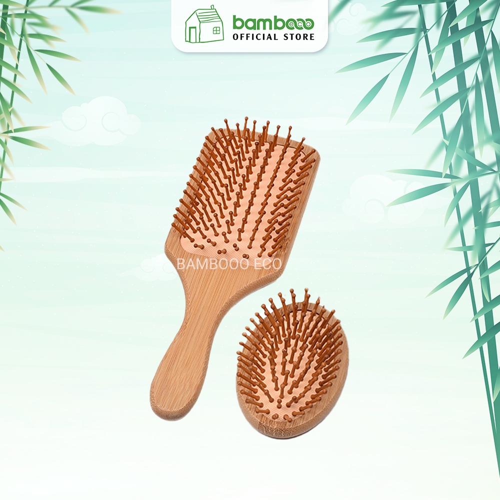 Lược Gỗ Tre Massage Da Đầu BAMBOOO ECO Bằng Tre Thân Thiện Với Môi Trường